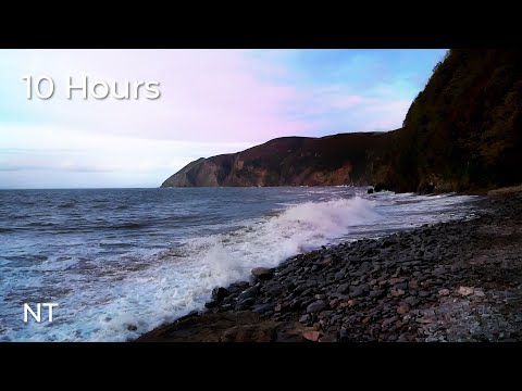 Gentle Ocean Waves on a Rocky Beach | Relaxing Sounds for Sleeping, Insomnia, Stress, Study