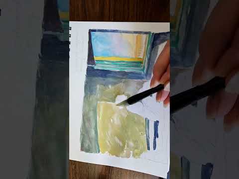 A study of Morning Sun by Edward Hopper in watercolor  masters study class with #RobertSherrill