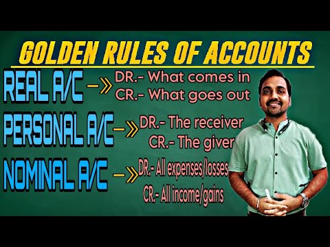 🔴 Golden Rule of Accounts in Hindi Basic of Journal Entry | Type of Accounts | Real Account