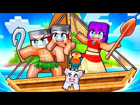 Having a MOANA FAMILY in Minecraft!