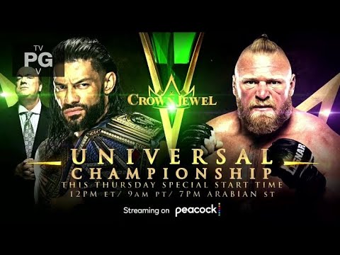 WWE Crown Jewel 2021 Official And Full Match Card ( Old Section Gold ) HD