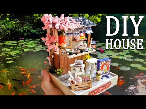 DIY Miniature dollhouse kit Sakura noodles shop Corner of happiness - 樱花面馆 - 사쿠라 국수 가게 - さくら製麺所