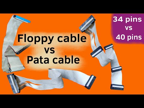 Floppy cable vs PATA cable | 34 pin cable vs 40 pin cable | Floppy cable | Floppy port