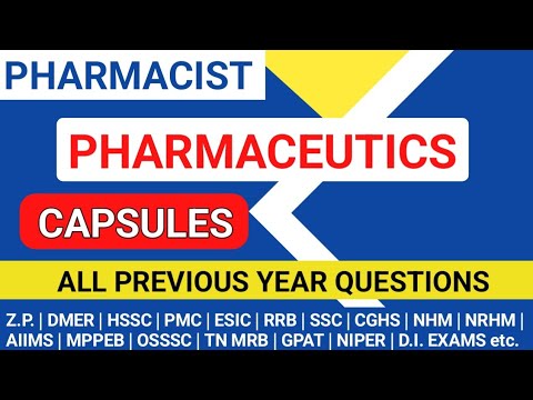 Pharmacist exam preparation | Capsule MCQS | All previous year questions OSSSC | HSSC | MPPEB | DMER