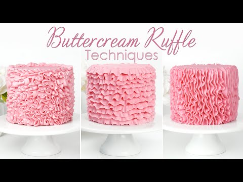 How to Pipe Buttercream Ruffles - Top 3 Buttercream Ruffle Cake Decorating Techniques