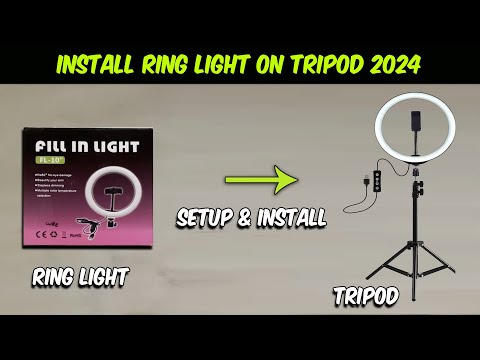 HOW TO ASSEMBLE INSTALL RING LIGHT ON TRIPOD STAND WITH PHONE HOLDER || Setup Ring Light On Tripod