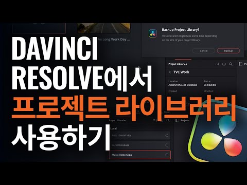 DaVinci Resolve에서 프로젝트 라이브러리 사용하기