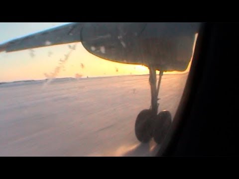 Landing at the base Sredny - Geographic North Pole 2002 expedition