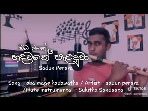 oba mage hadawathe paladuwa @SandunPereraOfficial Flute instrumental ❤️