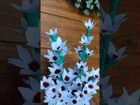 White Paper flowers #handmadewithlove #artandcraft #craft #gcraftsandgworld #viralcraft