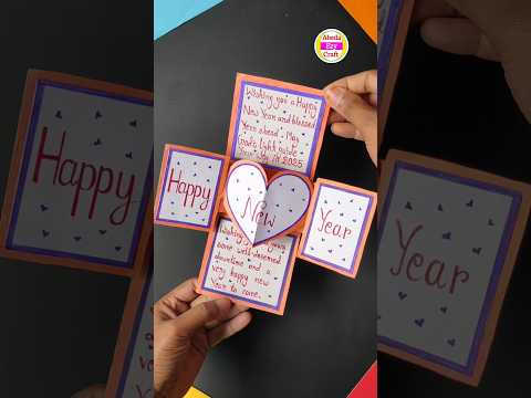 Happy New Year Card 2025 | New Year Greeting Card ##shorts #youtubeshorts #diy #craft #newyear2025