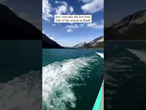 Last weekend for lake minnewanka boat cruise !! #familytravel #adventuretravel