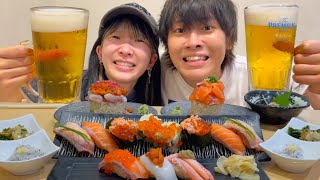 【酒あり】平成ギャルまあたそと寿司1万円分食べ切るまで帰れません！！！