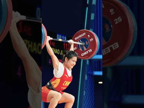 4KG WORLD RECORD! 113kg by 45kg Zhao Jinhong 🇨🇳 #weightlifting