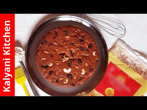 Eggless Plum Cake | கோதுமை மாவில் முட்டையில்லா ப்ரூட் கேக் | Fruits &  Nuts cake| Kalyani Kitchen#59