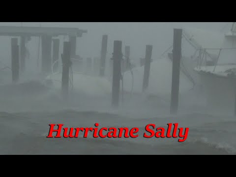 09-15-2020 Dauphin Island, AL - Sally Causes Boat to Sink - Damaging Waves - High Winds