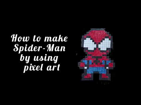 How to make a Spider-Man by using pixel art?