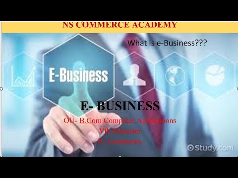 OU - B.COM COMPUTER APPLICATIONS - VTH SEMESTER - E-COMMERCE - UNIT-1 - E-BUSINESS