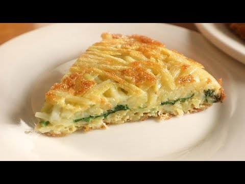 Only 3 ingredients! Grated Potato Omelette! Quick breakfast in 5 minutes!  Simple Healthy Breakfast!