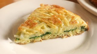 Only 3 ingredients! Grated Potato Omelette! Quick breakfast in 5 minutes!  Simple Healthy Breakfast!