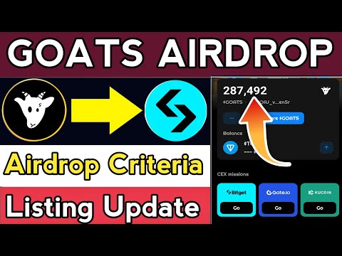 Goats Airdrop Checklist || Goats Airdrop pass | Goats Airdrop listing date | Goats new update today