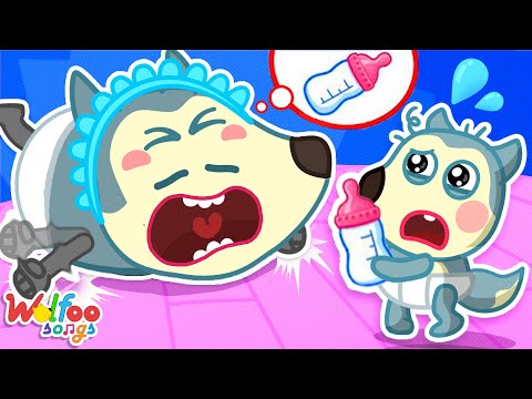 Daddy Turned Into a Baby - Baby Care Songs | Kids Songs & Nursery Rhymes @WolfooFamilySongs