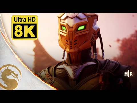 Mortal Kombat 1 Khaos Reigns Trailer  Cyrax  8K (Remastered with Neural Network AI)