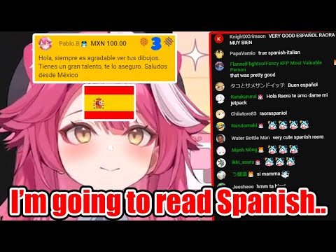 Raora Surprises Everyone When She Finally Reads a Superchat in Spanish【Hololive EN】