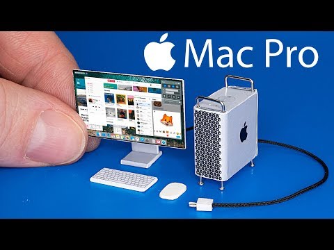 DIY Miniature Mac Pro with Apple Pro Display XDR  | DollHouse | No Polymer Clay!