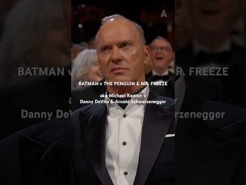 Danny DeVito & Arnold Schwarzenegger vs. Michael Keaton aka #Batman at the 96th #Oscars #shorts