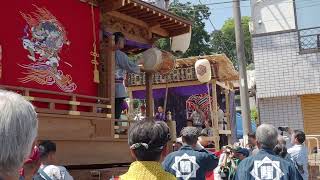 青梅大祭　本祭り　裏宿町の山車と居囃子（立川おはやし保存会）　2024/05/03  b1