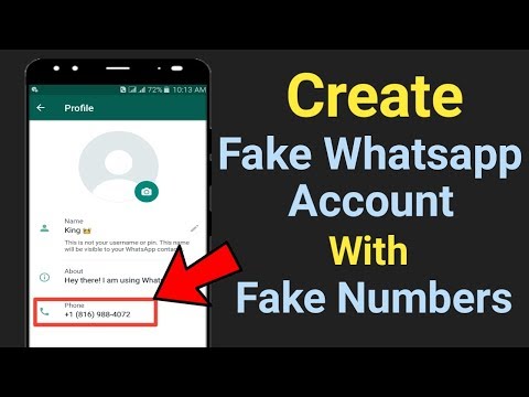 Create Fake Whatsapp Account with Fake Phone Number! 2019