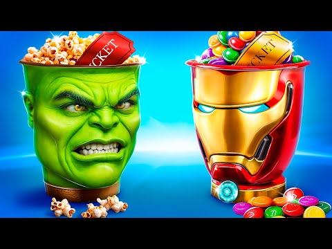 Fake Superheroes vs Real Superheroes! Easy Sneaking Into the Movies Challenge!