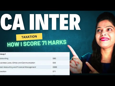 How I Scored 71 Marks in CA Inter 🎯#cainter #taxation