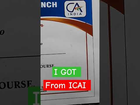 I Got From ICAI Council Certificate of Appreciation #icai #icaiexam #shorts #viralshorts #cainter