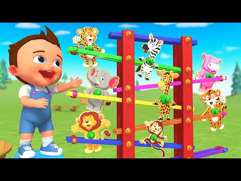 Learn Animal Names for Kids with Wooden Slider Cutouts Toy Set 3D Kids Educational for Toddlers