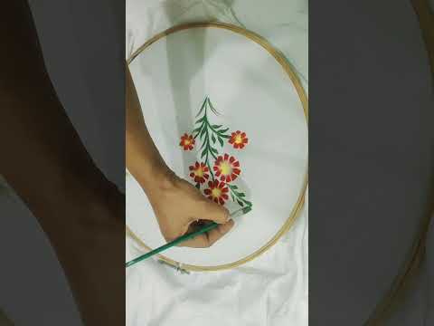 Simple and easy design for beginners #art hand painting design #fabricart #trending