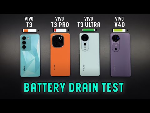 Vivo T3 Ultra Battery Drain Test Comparison vs Vivo V40/Vivo T3 Pro/Vivo T3