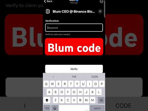 Blum CEO @ Binance Blockchain LifeVerfication code blum 27 December