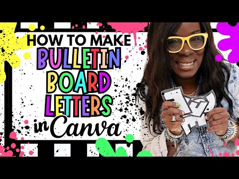 Create Bulletin Board Letters in Canva | Childcare Classroom Daycare DIY | Canva Beginners Teachers