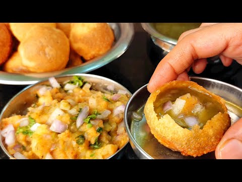 పానీపూరీ ఇంట్లోనే ఇలా ఈజీగాచేసెయ్యండి|Perfect Pani Puri recipe in Telugu|Golgappa|Panipuri in Telugu