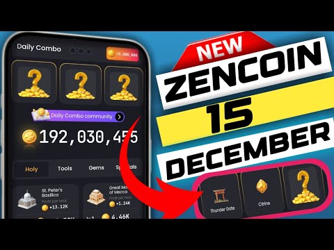 zencoin daily combo today 15 december | zencoin | zen coin meditation today #zencoin #zencoincombo