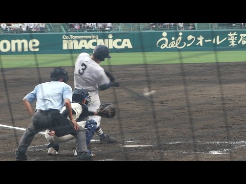 北海高校 熊谷陽輝 ホームラン(神村学園戦/第105回選手権大会)