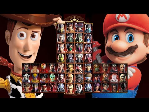 Mortal Kombat 9 - WOODY TOY STORY & MARIO BROSS - Expert Tag Ladder - Gameplay @(1080p) - 60ᶠᵖˢ ✔