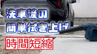 【洗車】簡単拭き上げ 時間短縮 車内清掃 面倒な狭いあの箇所もこれで解決 ブロワー最高