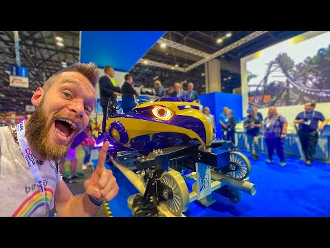 Exploring the 2023 IAAPA Attractions Expo! New Train Reveals + Riding Crazy Demo Rides!!