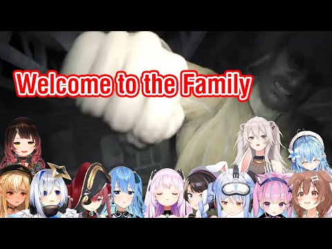 [Hololive] Everyone's Reaction to the "Welcome to the Family, Son" in Resident Evil 7 [English Sub]