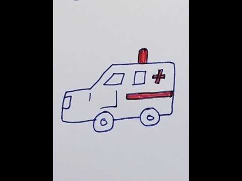 Easy drawing for kids | ambulance drawing