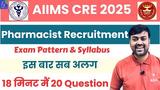 AIIMS CRE 2025 Exam Pattern & Syllabus || AIIMS Pharmacist Vacancy || Best Book For AIIMS Pharmacist