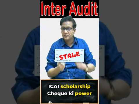 ICAI scholarship Cheque ki power | Siddharth Agarwal Audit